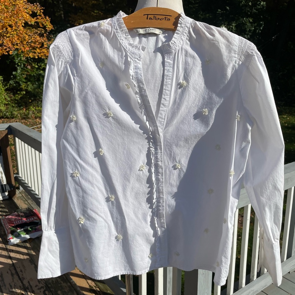 Zara basic long sleeve blouse S